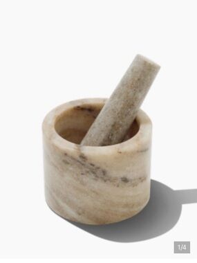 Verve Culture Mini Marble Mortar and Pestle - Cream